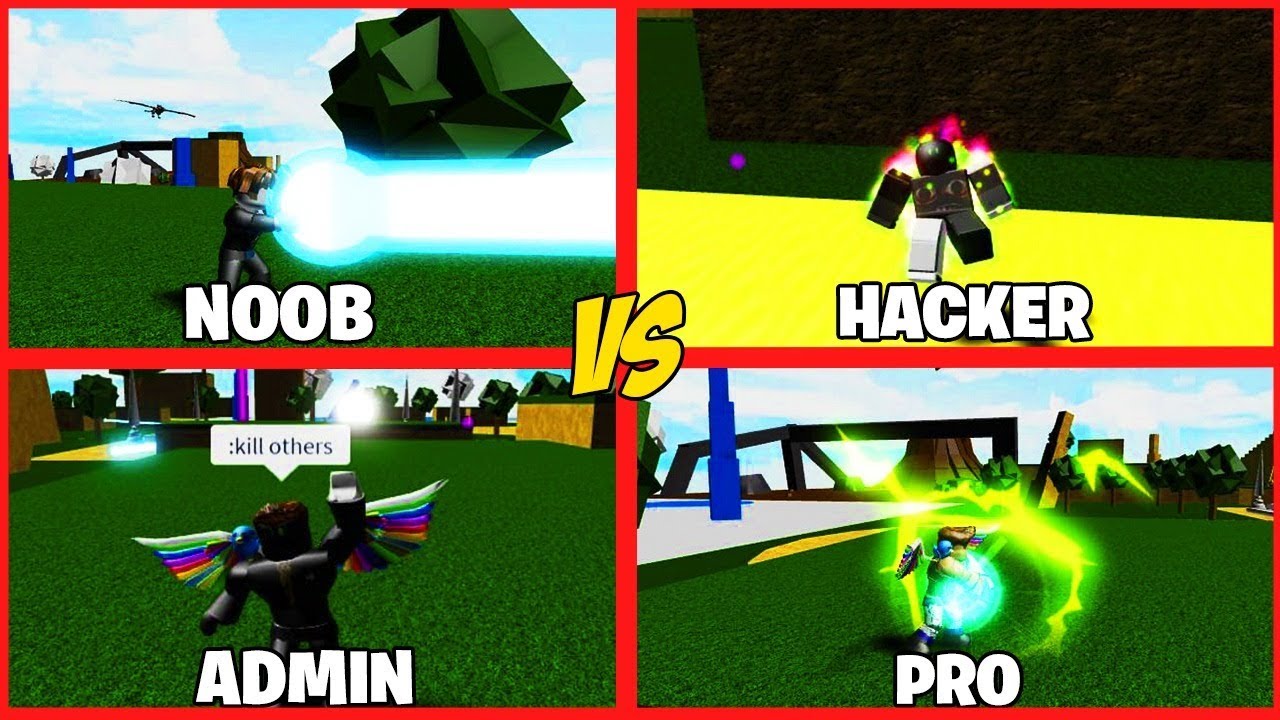 Noob Vs Pro Vs Hacker Vs Admin Dragon Ball Roblox Youtube - noob vs pro vs hacker vs admin entrenamiento roblox