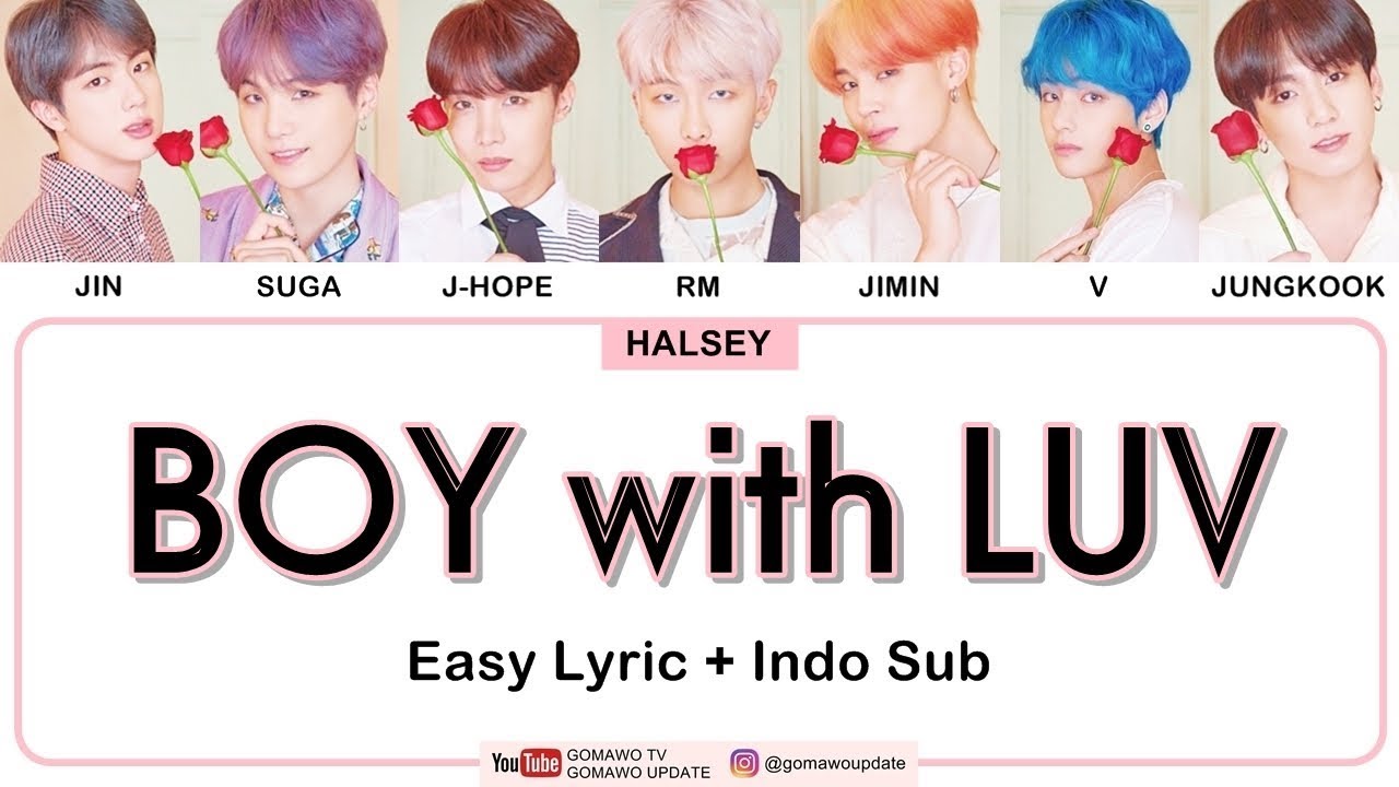 Песня luv bts. BTS boy with Luv Lyrics. БТС boy with Luv. BTS feat. Halsey - boy with Luv. Boy with Luv BTS текст.