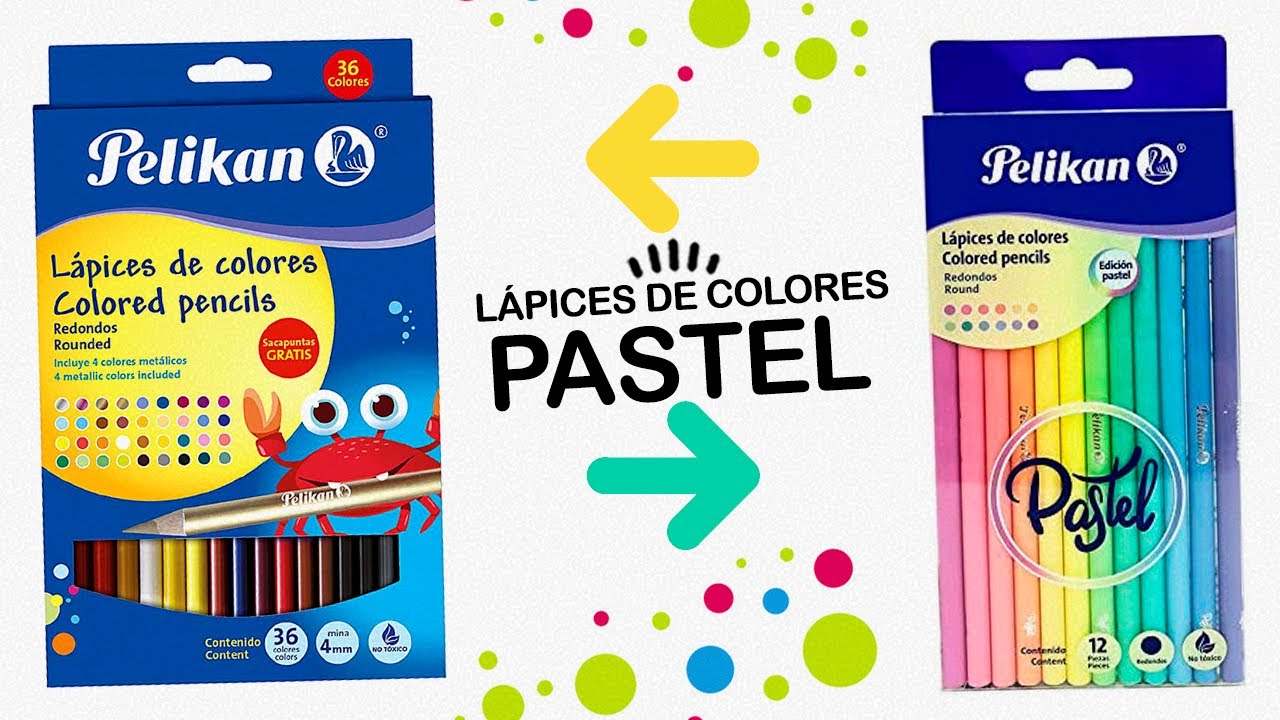 COLORES PASTEL PELIKAN SEGUNDO SET DE 12 TONOS drawing pen - YouTube