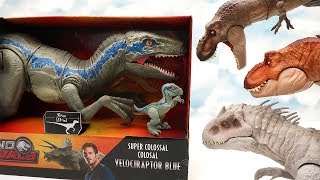 A Dinosaur Larger Than A Tyrannosaurus Appears! Jurassic World 2 Velociraptor BLUE Toys For Kids