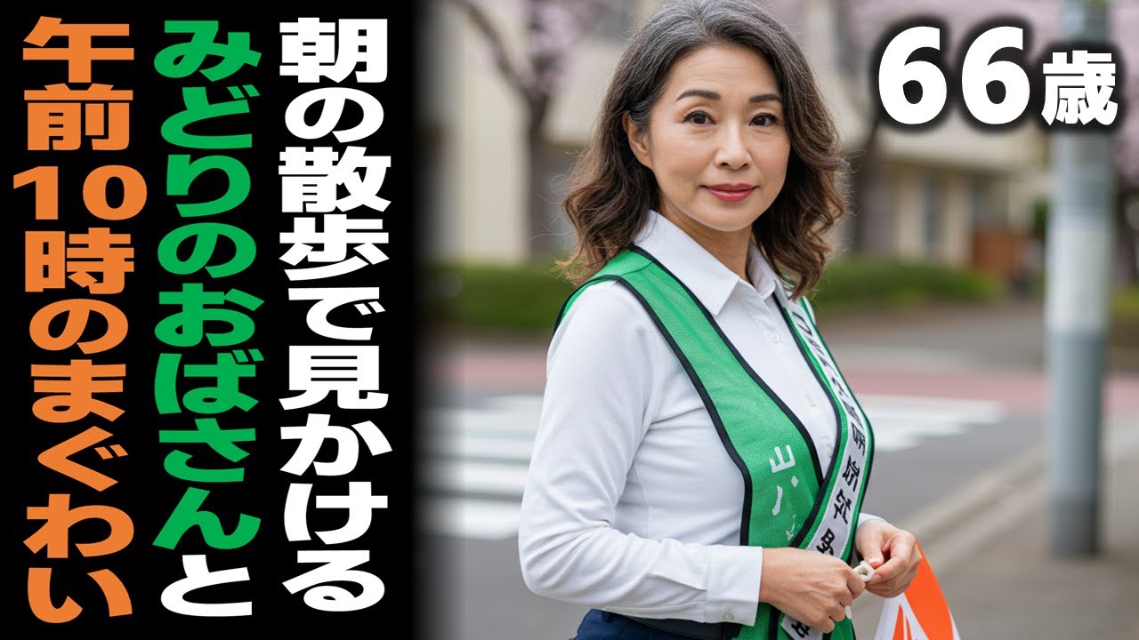 Outline Video 朝の散歩中に見かける“みどりのおばさん”と午前10時の交わり【シニア恋愛】