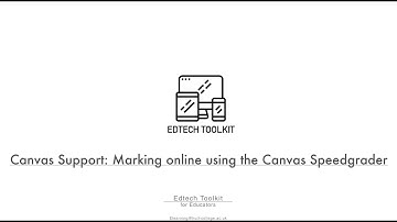 Canvas Support: Marking online using the Canvas Speedgrader