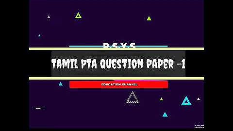 10th PTA question papers in Tamil and English language