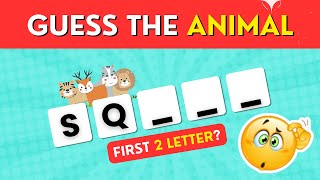 Guess The Animal by First 2 Letters | Animal Quiz