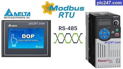 Delta HMI "Modbus RTU" PowerFlex 525 Inverter Tutorial