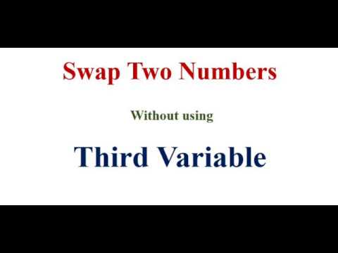 swap without using third variable - YouTube