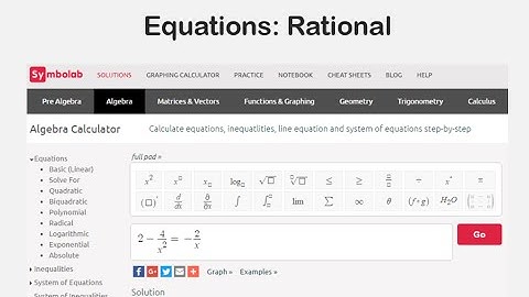 Equations: Rational