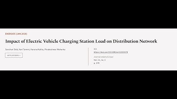 Impact of Electric Vehicle Charging Station Load on Distribution Network | RTCL.TV