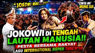 JOKOWI DI TENGAH LAUTAN MANUSIA!! KONSER BERSAMA RAKYAT..LAGU DINAMIS DAN BULE NYANYIKAN LAGU RAP