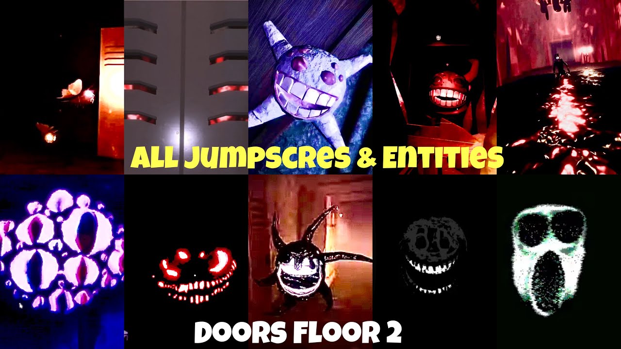 DOORS Floors 2 UPDATE : The Mines - All Jumpscares & All Entities