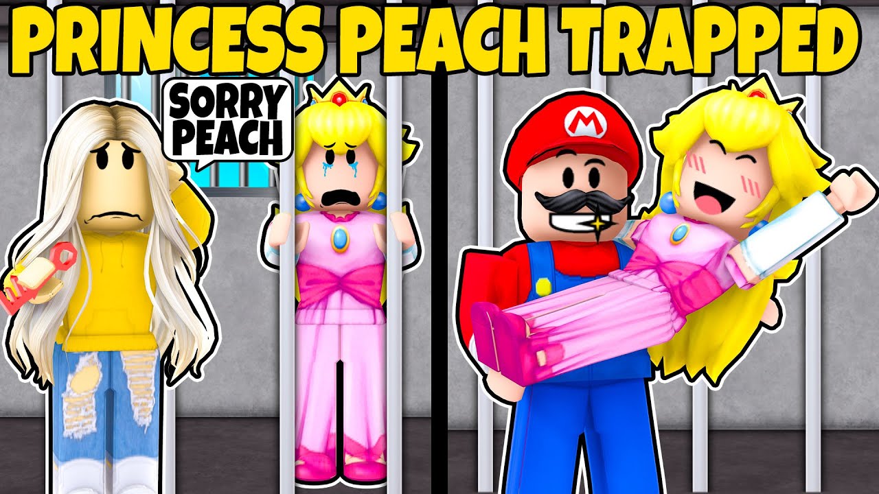 Princess Peach TRAPPED in Roblox Brookhaven - YouTube