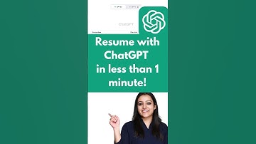 Make resume using ChatGPT in less than one minute! #shorts