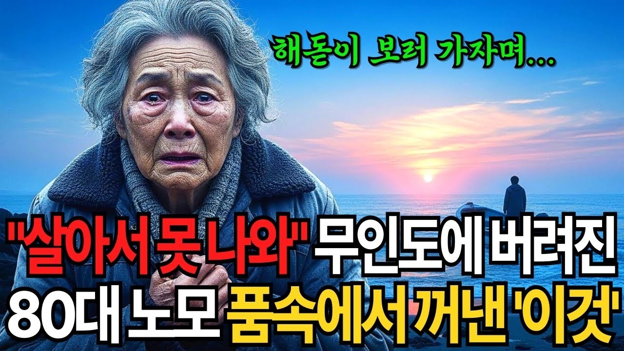 “살아서 못 나와” 새해 첫날 무인도에 버려진 80대 노모, 배가 멀어지자 품속에서 꺼낸 소름 돋는 정체