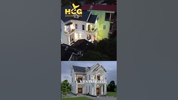 Hình Thức Biệt Thự 2 Tầng Chữ L Đẹp Hải Phòng Kiến Trúc HCG Thiết Kế - S.HCG.419