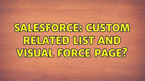 Salesforce: Custom Related List and Visual Force Page?