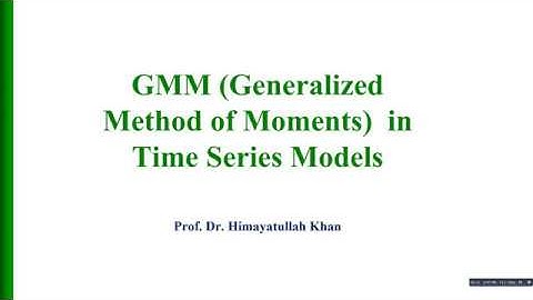 69 #GMM and #2SLS in Time Series Models