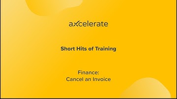 Finance Series Ep.15 - Cancel an Invoice