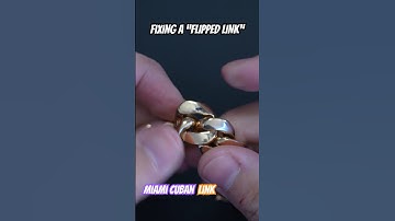 A FLIPPED LINK on a Miami Cuban Link Chain or Bracelet #shorts #jewelry #cubaknowknowsjewelry