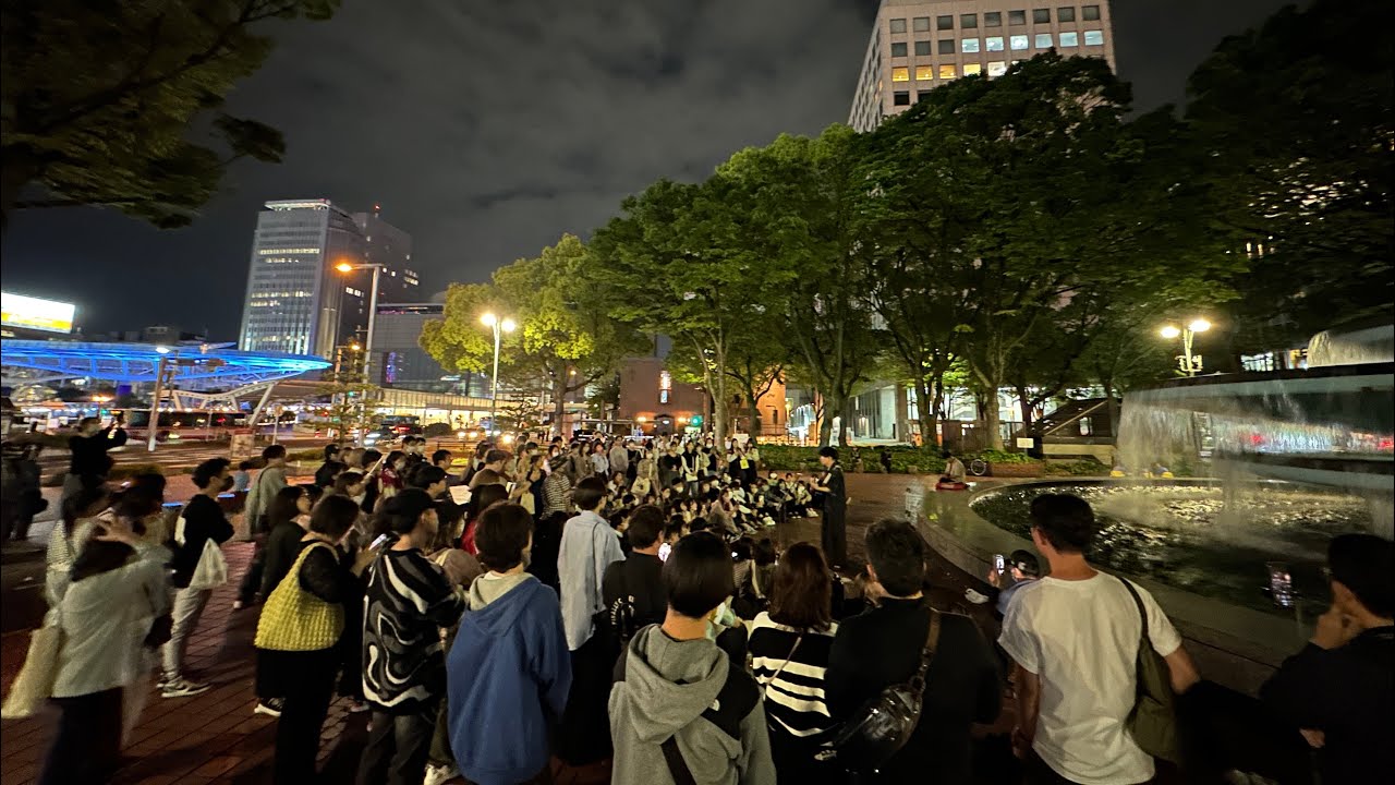 【 きゃない 】大きな人集りで盛り上がりも凄かった！！名古屋(栄/希望の泉)路上ライブ 2024.4.27