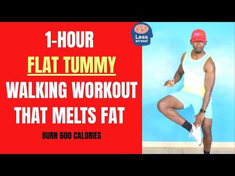 1-HOUR FLAT TUMMY WALKING WORKOUT That Actually Melts Fat! 600 Calories