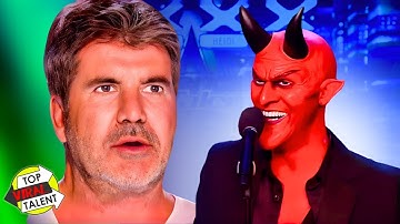 DEVIL SINGER SHOCKS SIMON COWELL with his ANGELIC VOICE!