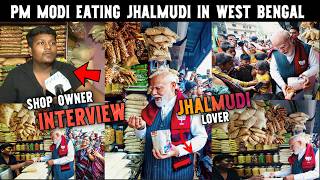 Pm Modi Eating Jhalmuri After Shop Owner Interview Pm Modi Eating Jhalmudi West Bengal