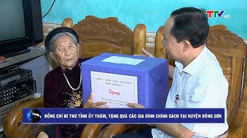 Đồng chí Bí thư Tỉnh uỷ Trịnh Văn Chiến thăm tặng quà các gia đình chính sách tại huyện Đông Sơn