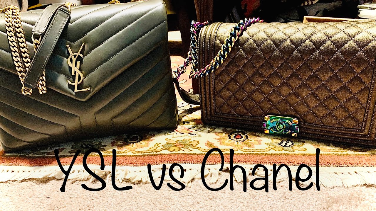 Bag Wars: Saint Laurent Medium Loulou vs Chanel Medium Boy Bags - YouTube