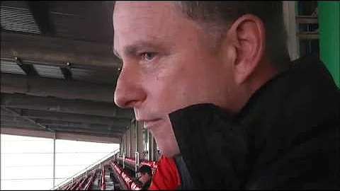 Mark Robins reacts to the defeat at Crewe