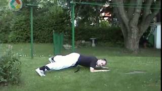 Hapkido: front fall, side view