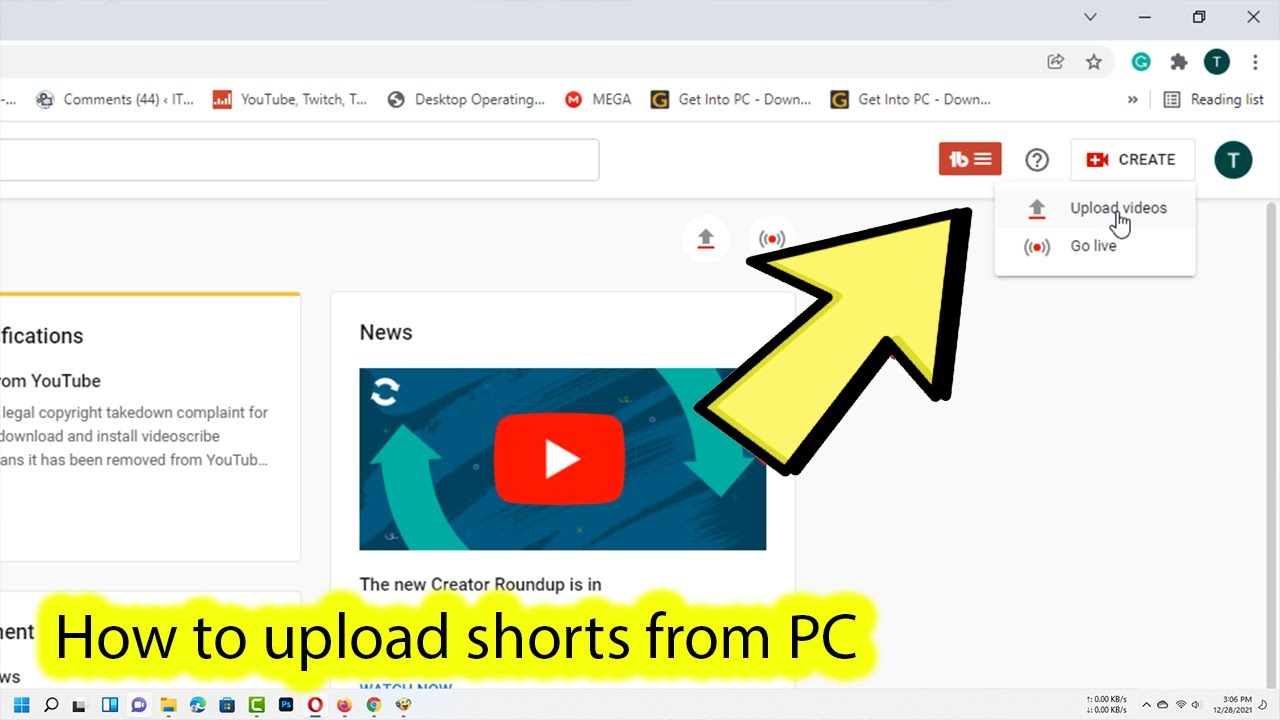 How to upload shorts video on youtube from PC - YouTube