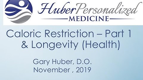 Caloric Restriction & Longevity - Part 1