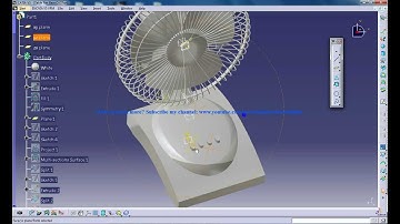Catia V5 Tutorials|P3 How to create a Table Fan|Product Design Engineering Beginner