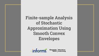 Finite-sample Analysis of Stochastic Approximation Using Smooth Convex Envelopes