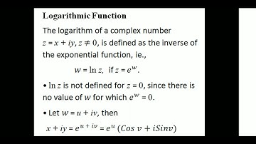 Logarithmic Function of Complex Number|3rd SEM UG|UOC|Complementary Course Mathematics