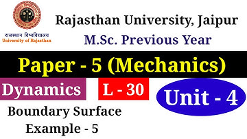 Boundary surface example 5 || Msc previous year mechanics unit 4 example based on boundary surface