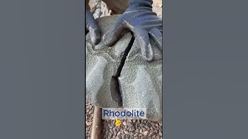 Unreal Rhodolite Discovery! Giant Geode Cracked Open in 4K Macro #Rhodolite #gemstones #asmr