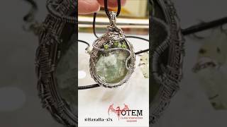шикарная подвеска  с Пренитом #wirewrap  #@НатаПа-з7х #украшенияскамнями #пренит