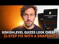 Why Your GoHighLevel Quizzes Look Cheap (And the 3-Step Fix Using a Snapshot)