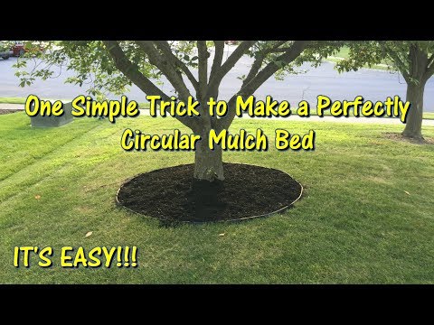 How to Make a Circular Mulch Bed...Perfectly by @GettinJunkDone