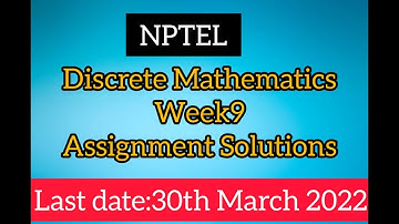 NPTEL||DISCRETE MATHEMATICS ||WEEK 9 ||ASSIGNMENT SOLUTIONS||CSIT_CODING
