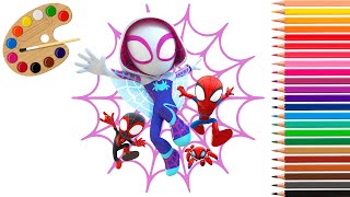 Spideys Coloring Pages Marvels Spidey And His Amazing Friends