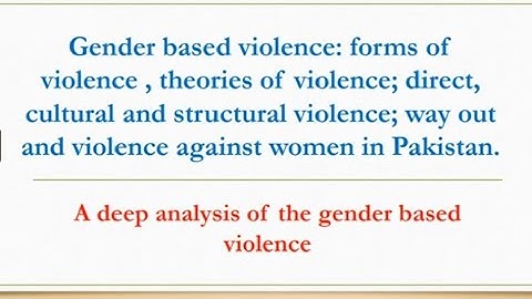 Gender based violence|GBV|forms&theories|direct culturaland structural violence|Gender studies||CSS|