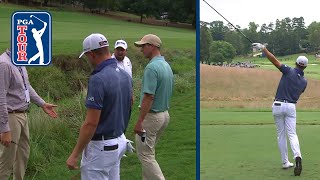 Scott and Thomas identical out-of-bounds tee shots at Wyndham