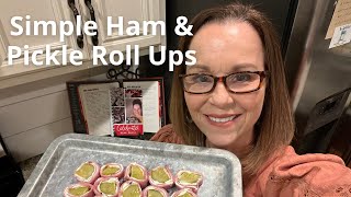 Simple Ham and Pickle Roll Ups | Easy appetizer for the holidays | 80s recipe