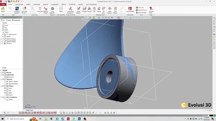 Reverse Engineering (STL to CAD) - Fan Blade