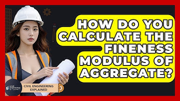 How Do You Calculate The Fineness Modulus Of Aggregate? - Civil Engineering Explained