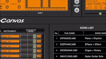 Roland SoundCanvas App Demo - All 14 internal demo songs on ipad