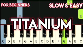 DAVID GUETTA - TITANIUM | SLOW & EASY PIANO TUTORIAL screenshot 4