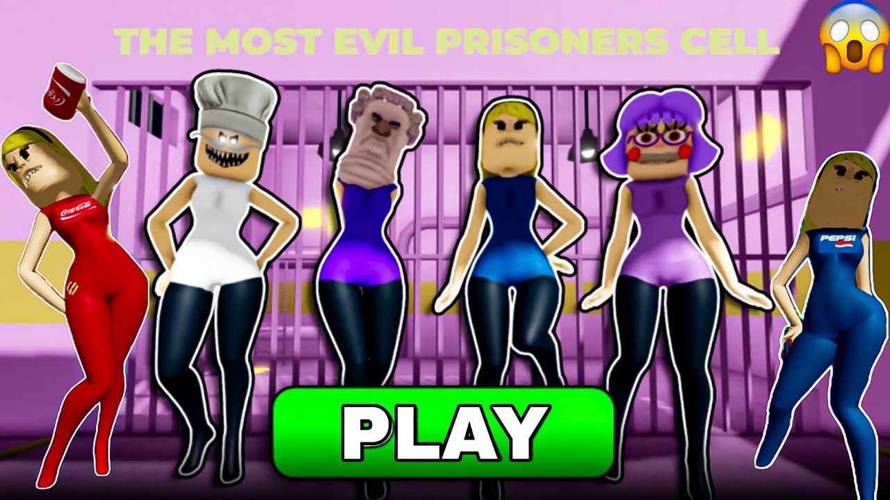 WOMAN POLICE PRISON RUN! (Obby) Roblox Obby Walkthrough (#roblox #scaryobby)